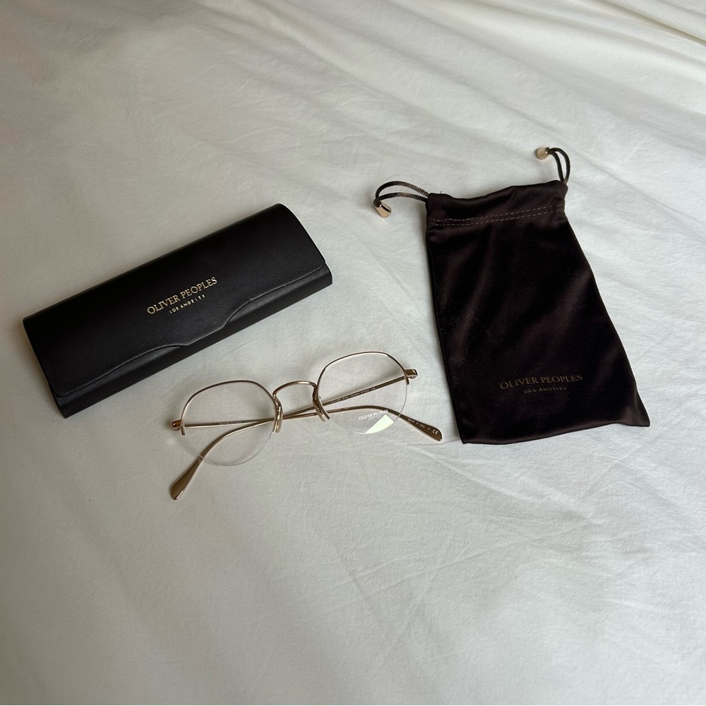 Oliver Peoples Gold Roland Eyeglass Optical